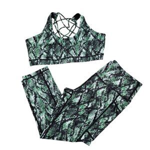 Constantly Varied Gear Leggings Sports Bra Set Women's Green Venom Squat - M/L M
